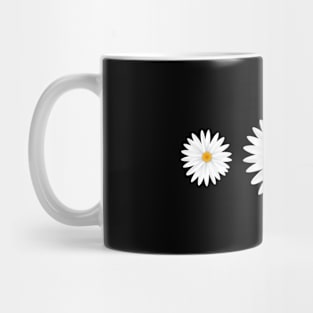 Daisy Minimal Summer Floral Pattern Cute White Paper Flower Mug